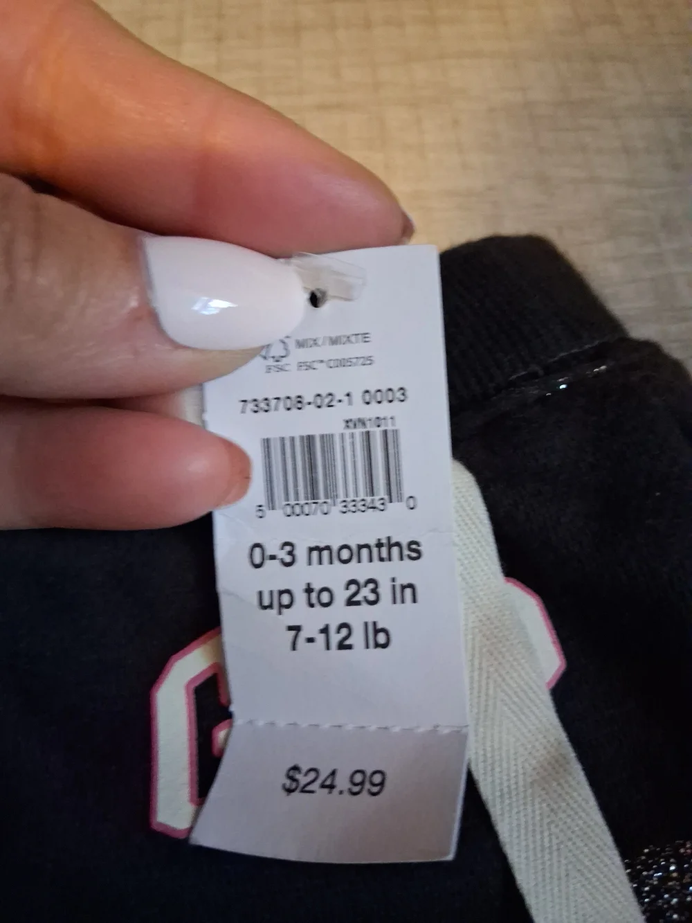 GAP Black Joggers with Silver Glitter Hearts